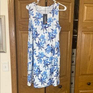 SimpleFun summer dress with pockets, blue floral